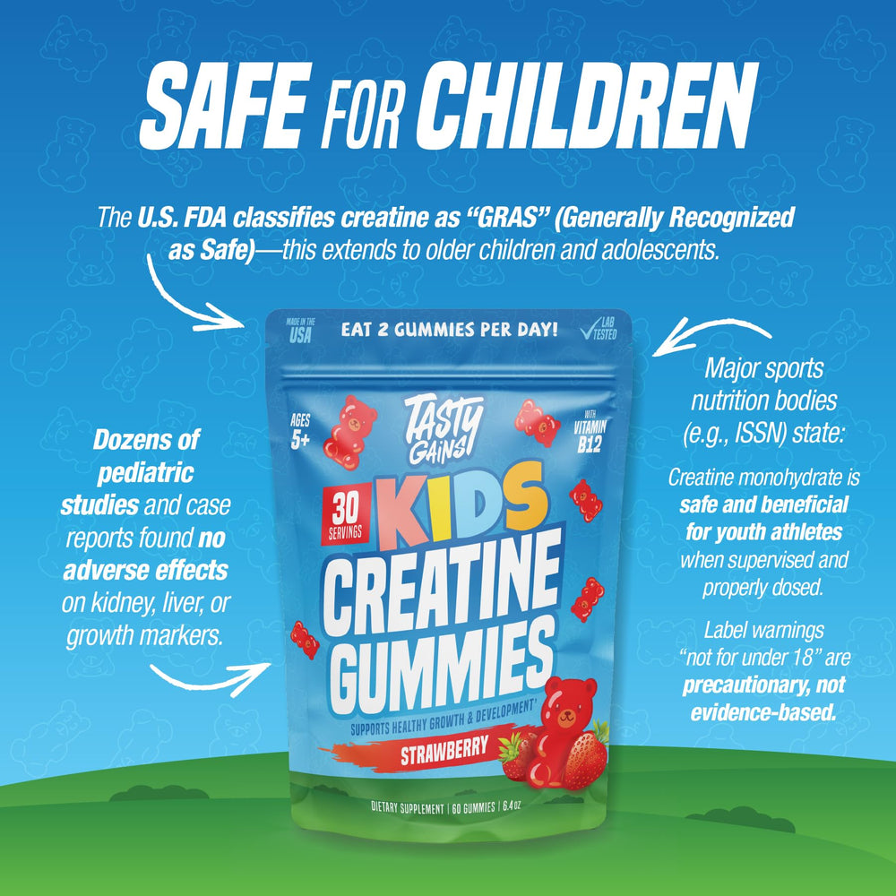 Active child enjoying a snack with TASTY GAINS gummies after practice.