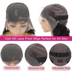 Tasumla 13x6 lace frontal wig view for versatile parting