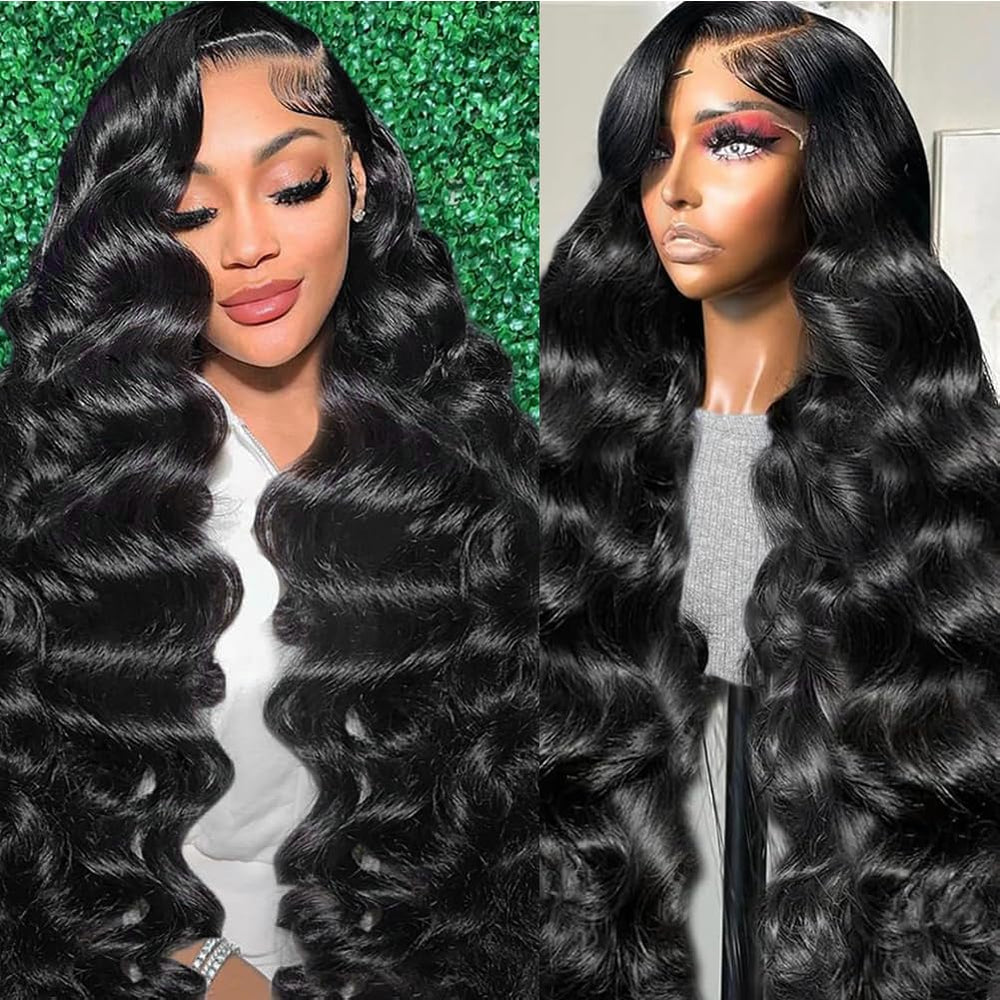 Tasumla 30in body wave wig closeup shows natural hairline for seamless wear
