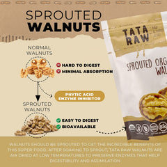 Tata Raw Sprouted Walnuts 10lb bulk, raw and activated for easy use