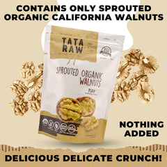 Tata Raw Sprouted Walnuts 5lb bulk, unflavored and nutrient-dense