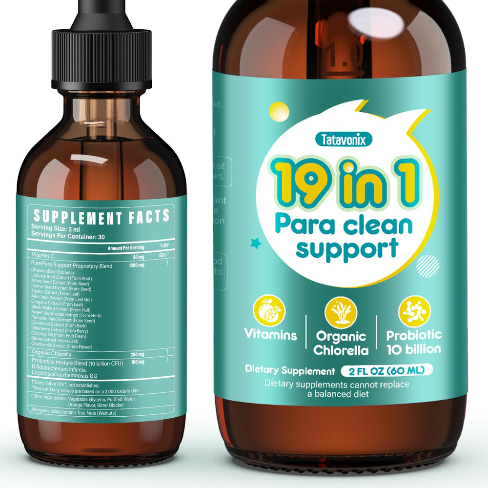 Tatavonix 19in1 gut cleanse drops bottle for gentle daily detox.