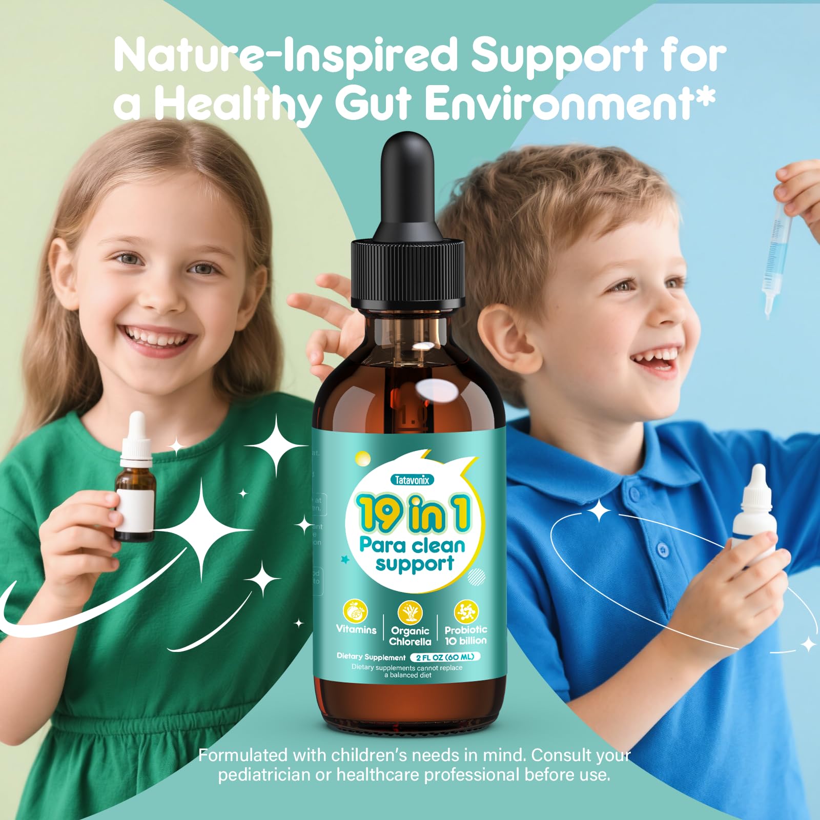 Tatavonix 2oz bottle packaging highlights compact detox solution.