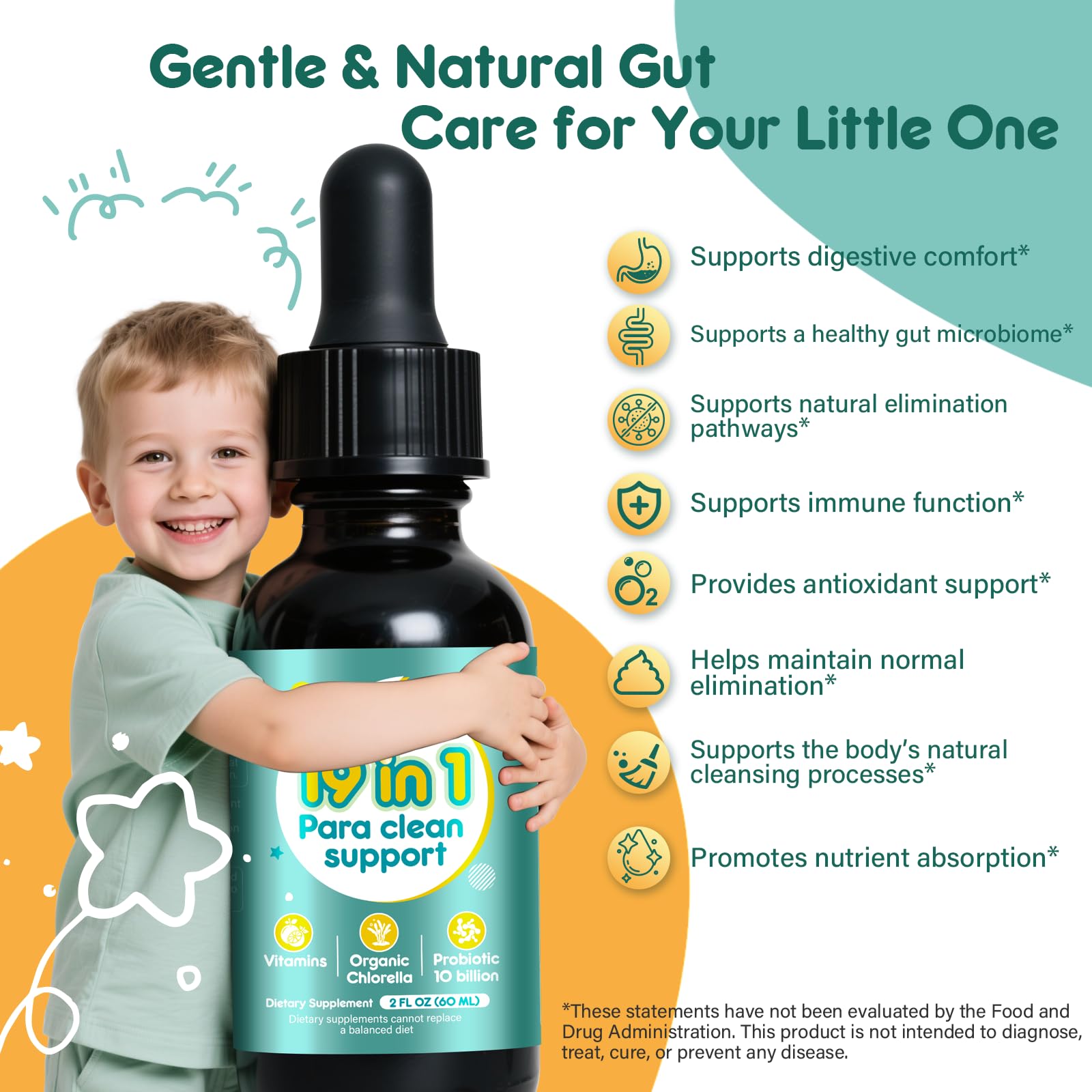 Tatavonix orange-flavored drops dispense for easy family dosing.