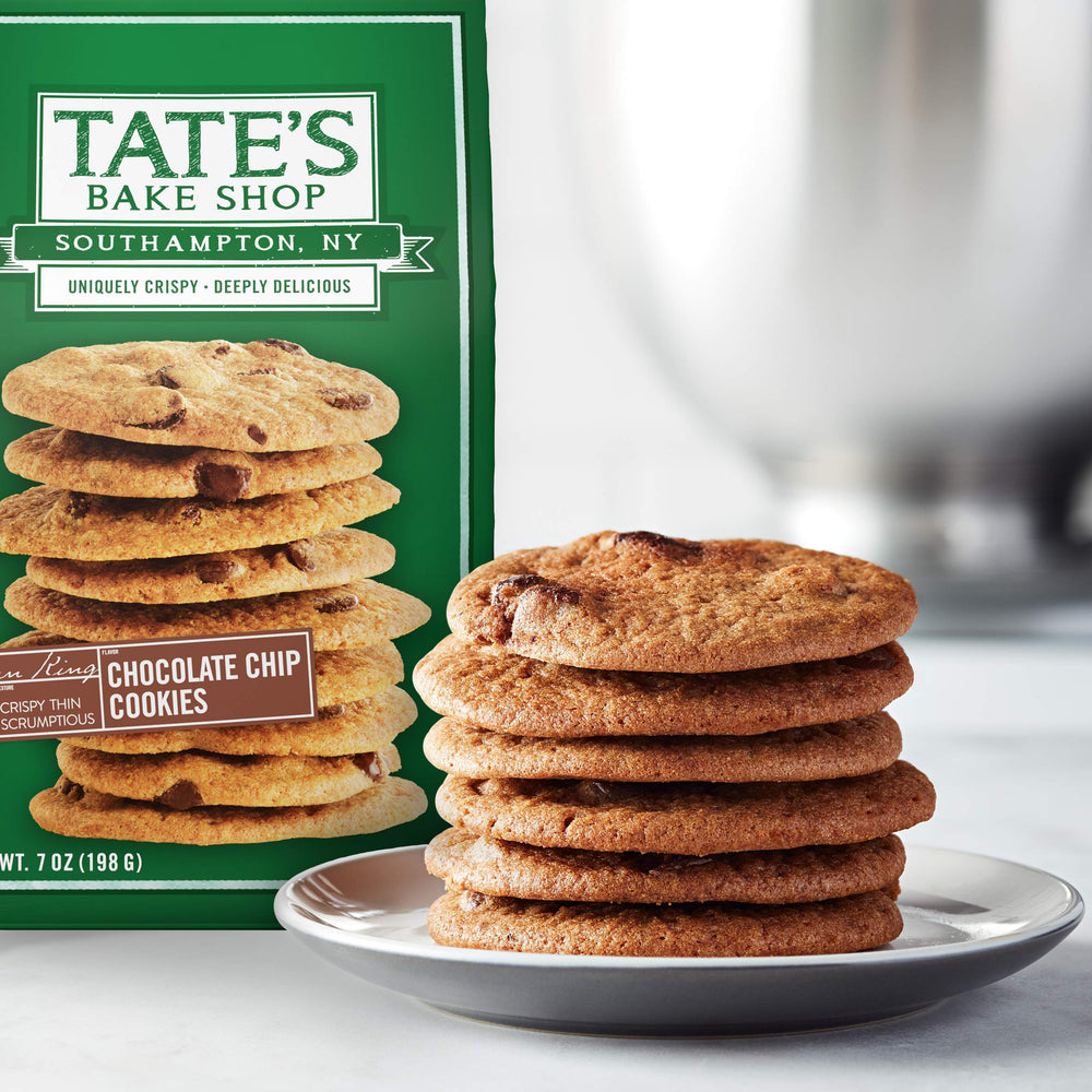 Buttery Tate's cookies offer classic chocolate chip flavor in every bite.