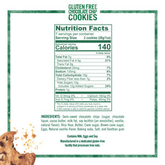 Tate's Bake Shop gluten-free cookies bag back showing reseal feature