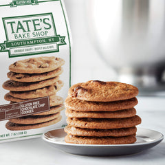 Close-up of crisp, thin Tate's Bake Shop gluten-free cookies