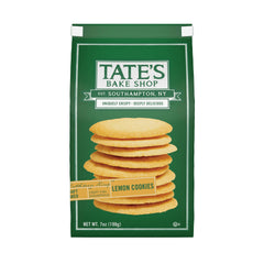 Tate's Bake Shop Lemon Cookies packaging shows resealable bag for freshness.