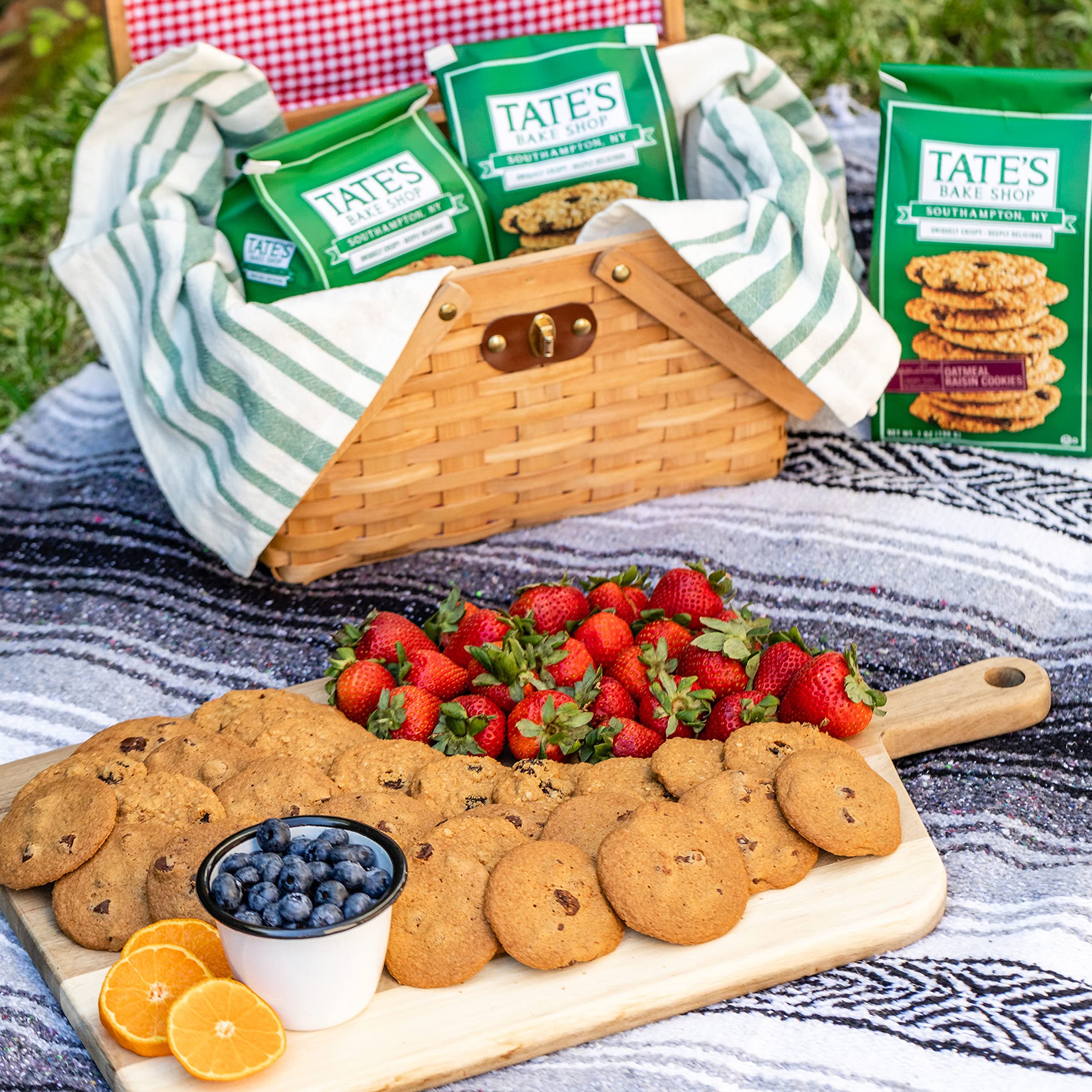 Tate's oatmeal raisin cookies for easy party snacks and sharing.