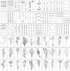 TATUWST floral botanical sheets provide delicate designs for subtle body art