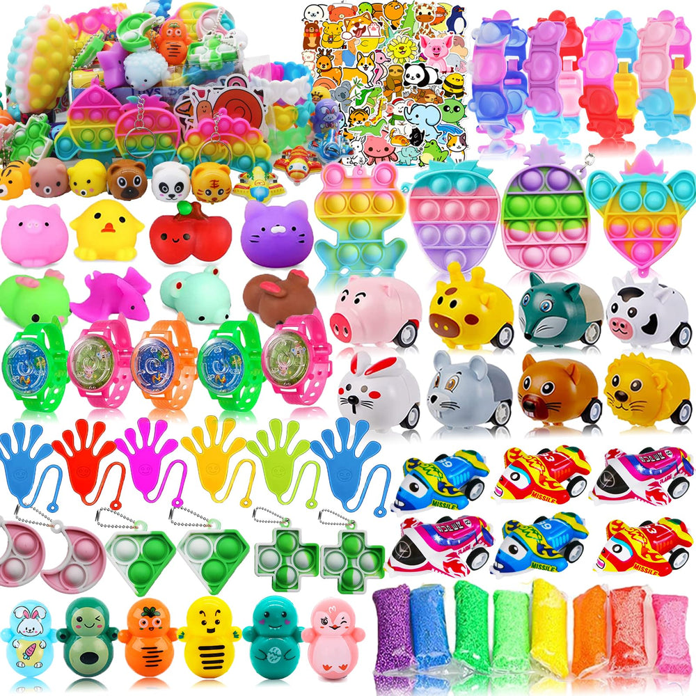 Taulaap 126-piece pop party favors bundle for kids' events and classroom prizes.