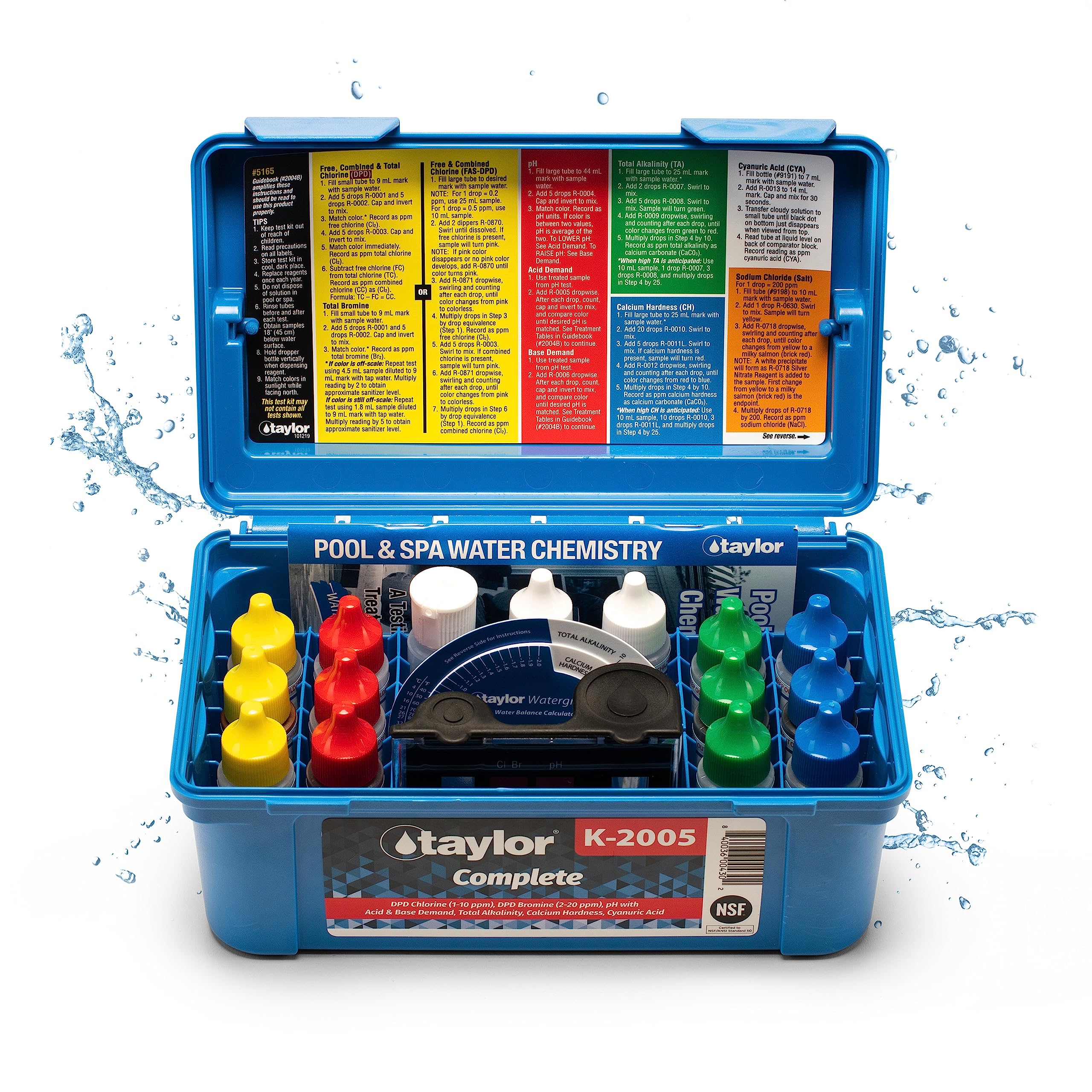 Taylor K-2005 high range bottle reagents for accurate pool testing