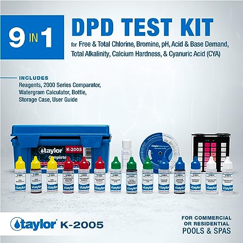 Taylor K-2005 HR kit 9-way layout for quick chemistry checks
