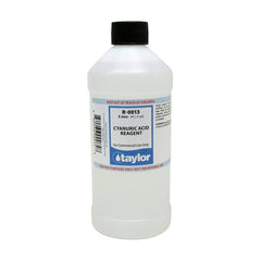 Taylor of London cyanuric acid 16 oz bottle ensures stable pool test readings and safe chemistry