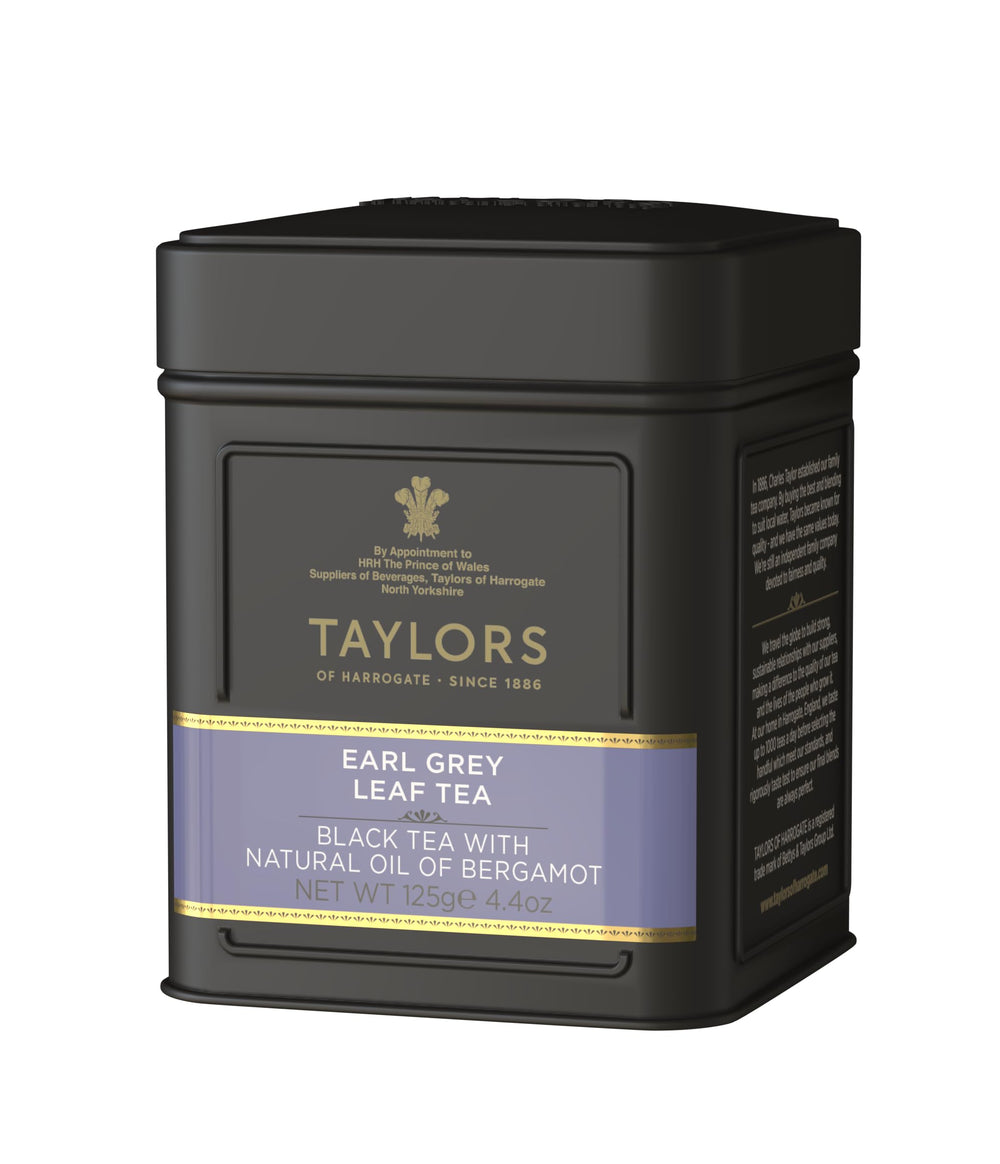 Taylors of Harrogate Earl Grey bergamot oil highlights fragrance in this beverage