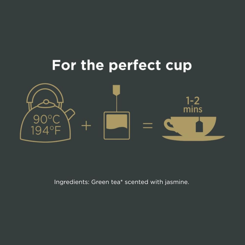 Cup of jasmine green tea by Taylors, perfect with lemon or as is.