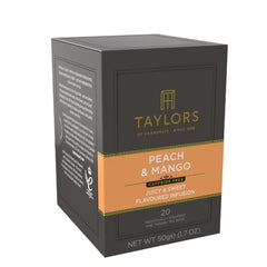 Taylors of Harrogate infusion reveals peach and mango notes with a smooth finish.