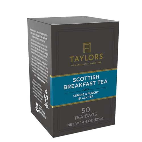Taylors of Harrogate Scottish Breakfast with a strong malt aroma perfect for hot or iced tea