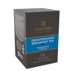 Taylors of Harrogate decaffeinated breakfast tea cup steeping to reveal bright aroma