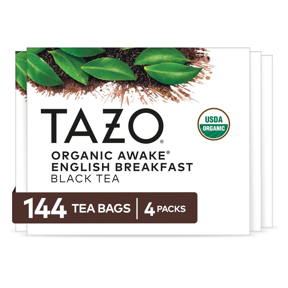 TAZO Organic Awake English Breakfast tea bags for bold morning energy
