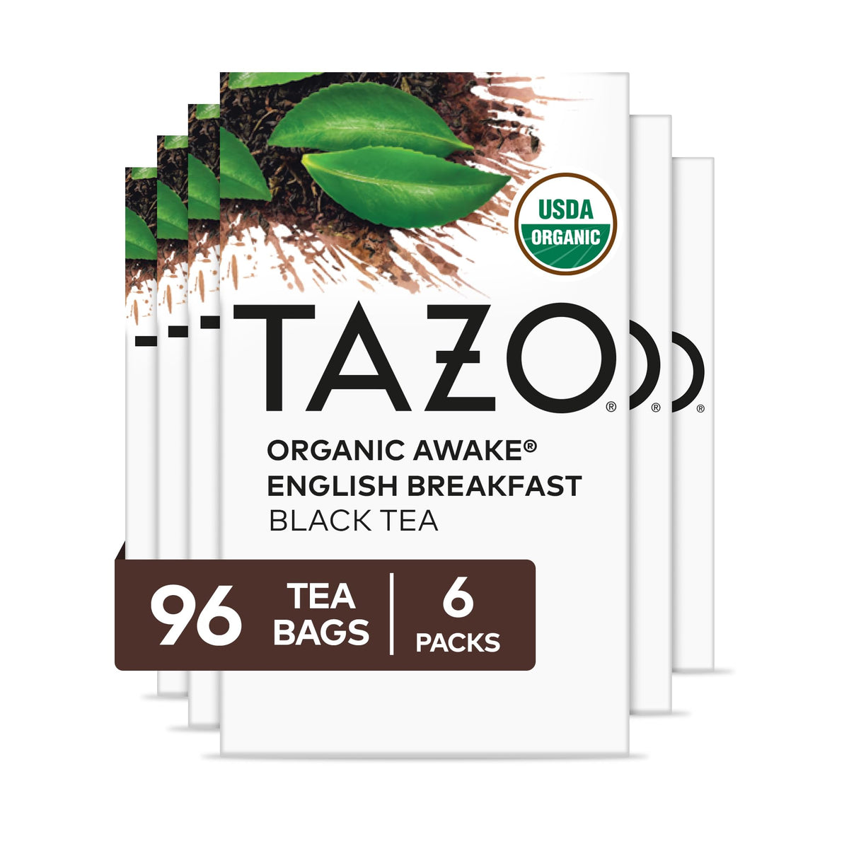 TAZO Organic Awake English Breakfast tea bags for a bold morning lift