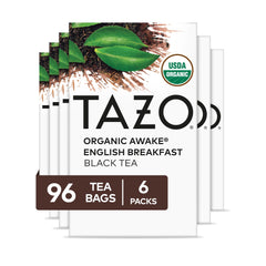 TAZO Organic Awake English Breakfast tea bags for a bold morning lift