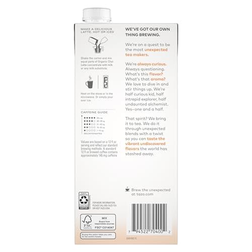 TAZO chai concentrate shake-pour makes easy home lattes.