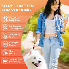 TAZUZFLA 3D pedometer backlit display showing easy reading during workouts