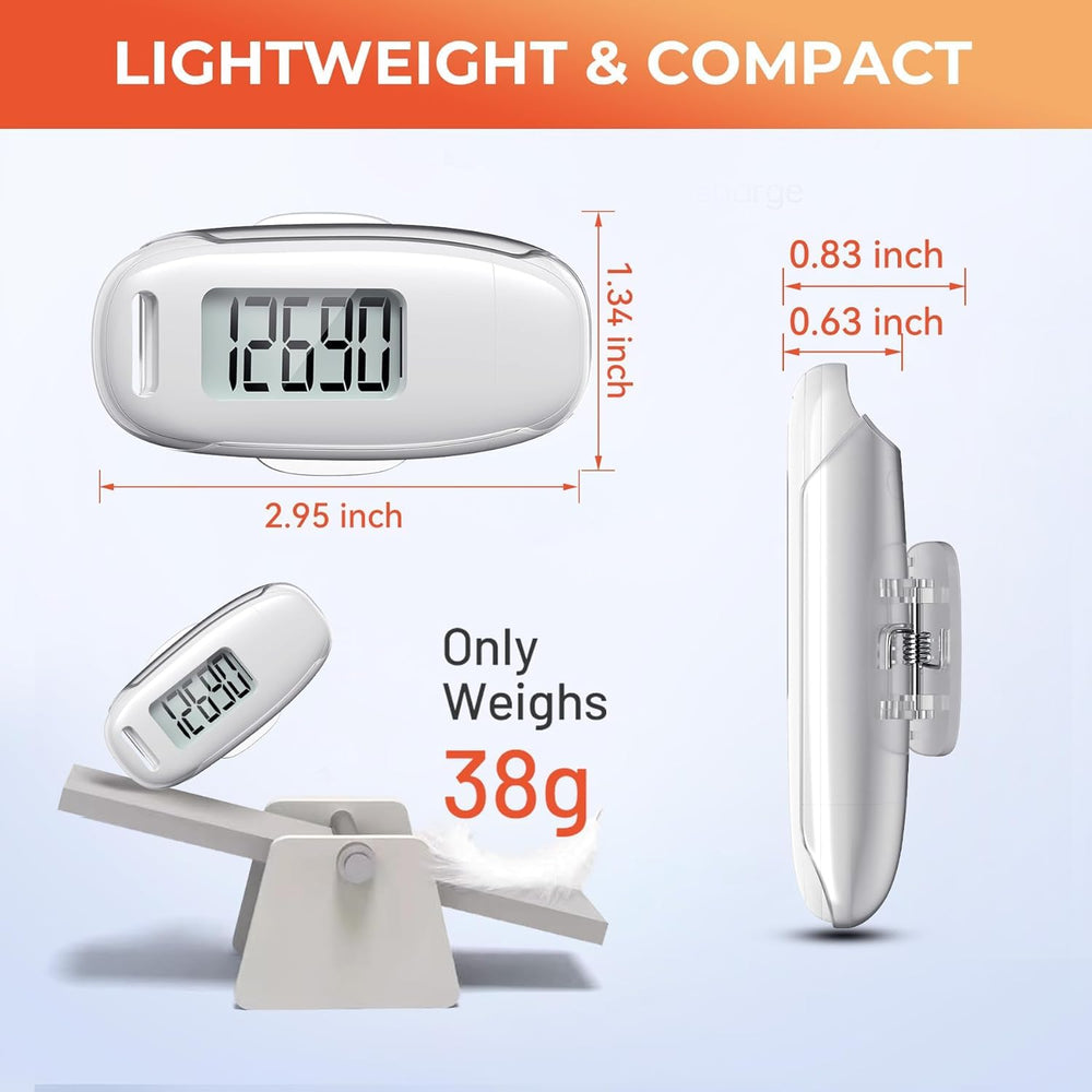 TAZUZFLA 3D pedometer compact size fits into pockets and bags