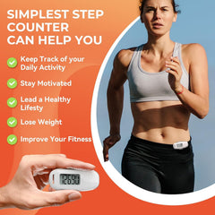 TAZUZFLA 3D pedometer worn with lanyard for all-day portability