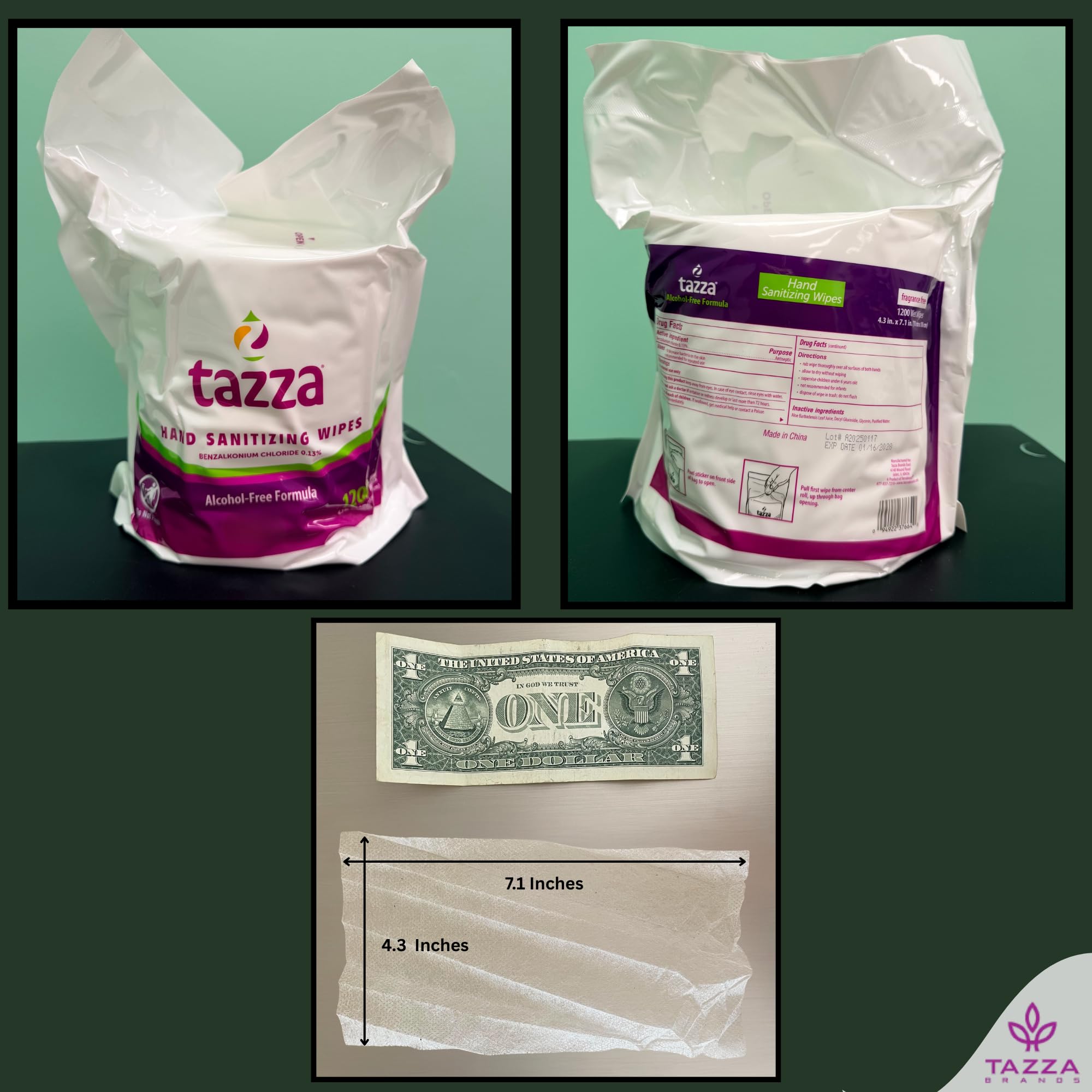Tazza TAZZAWP1200 wipes offer cost-effective cleaning for busy spaces