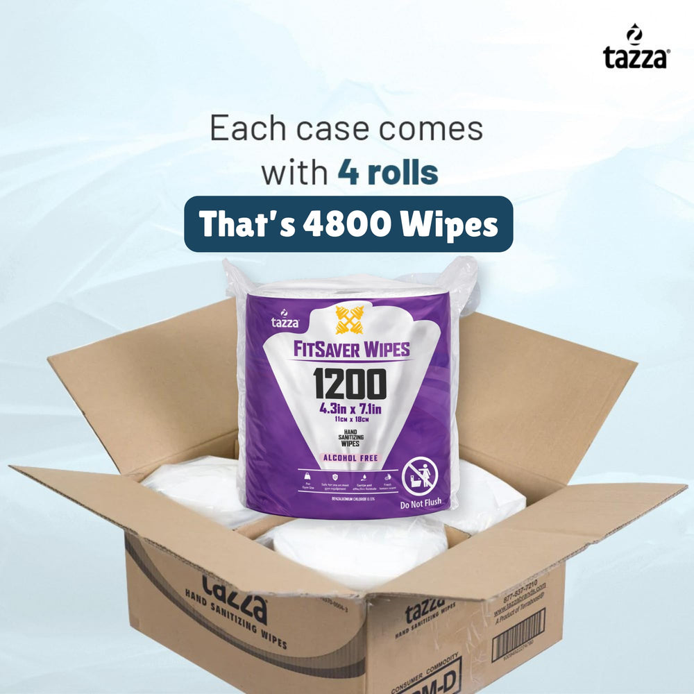 Tazza TAZZAWP1200 wipes help gym equipment cleaning and touchpoint refresh