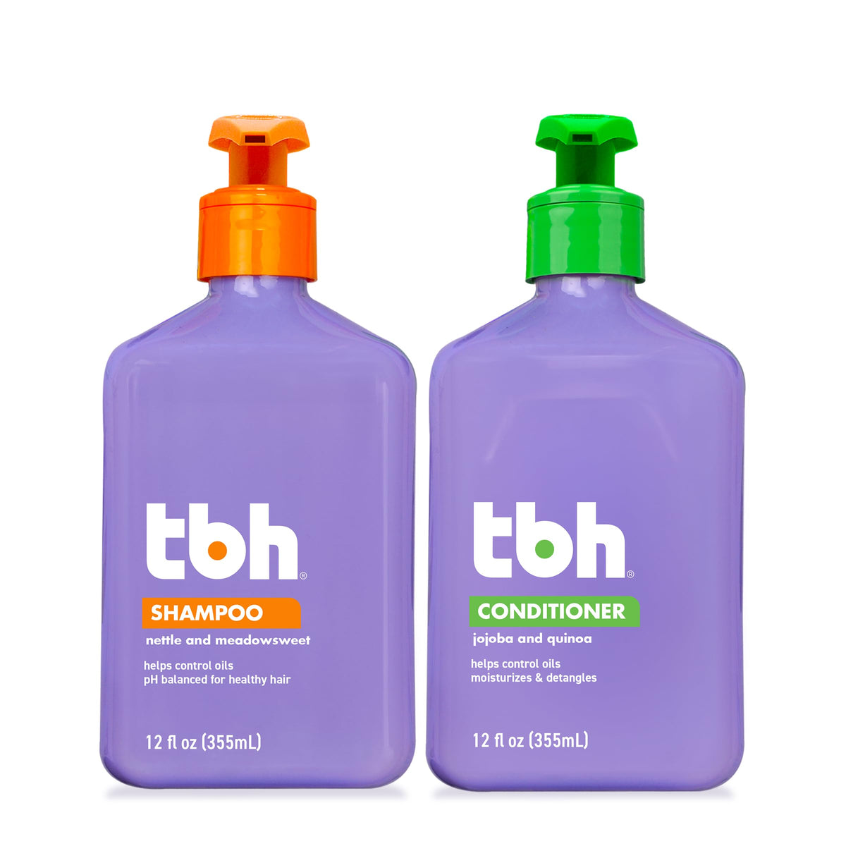 TBH Kids & Teen shampoo bottle front shows gentle, kid-friendly cleansing