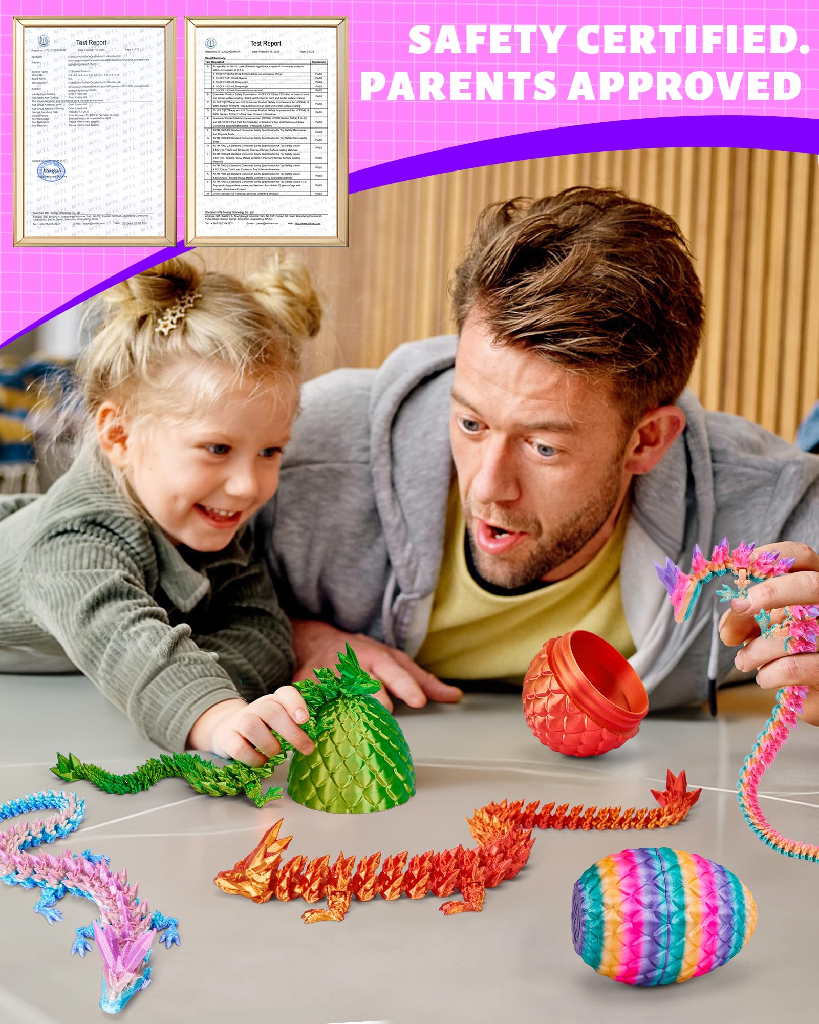 TBOLINE bendable crystal dragon figures for poseable storytelling and calming fidget play.