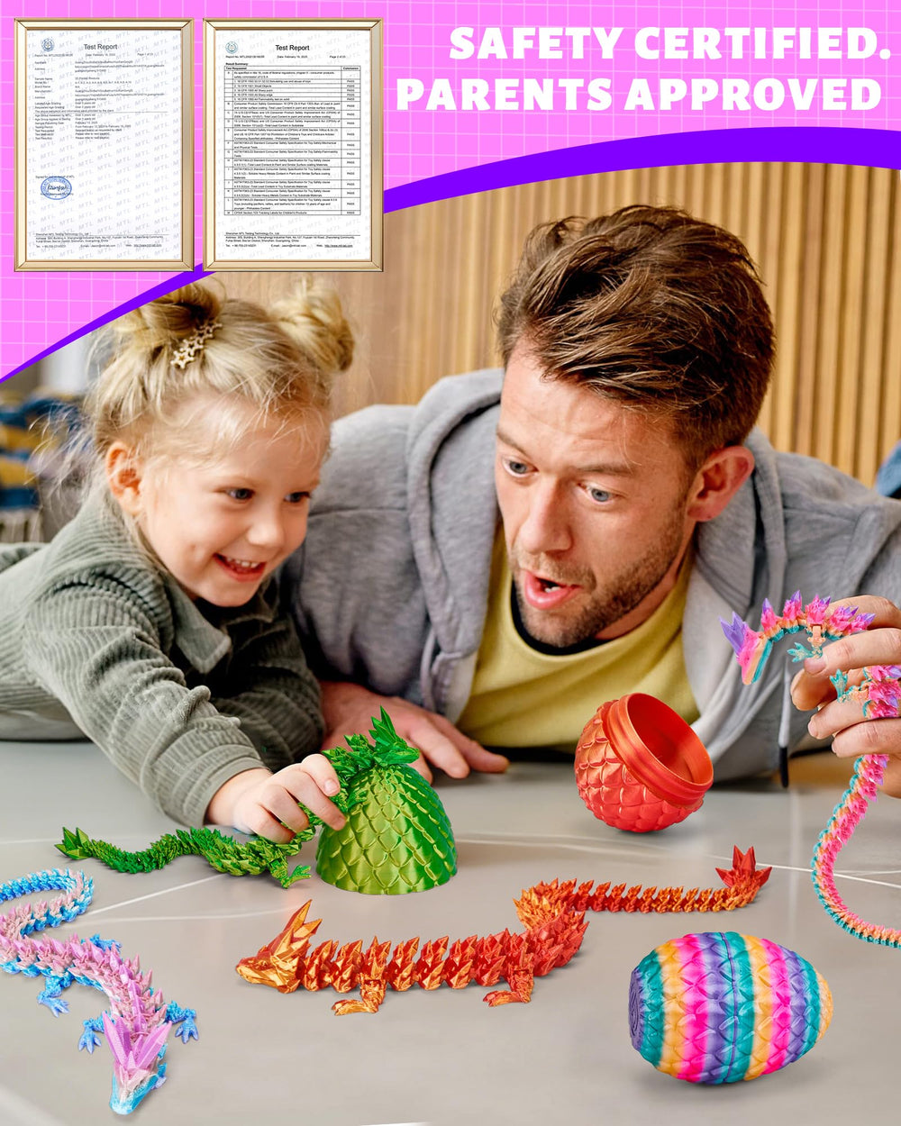 TBOLINE bendable crystal dragon figures for poseable storytelling and calming fidget play.
