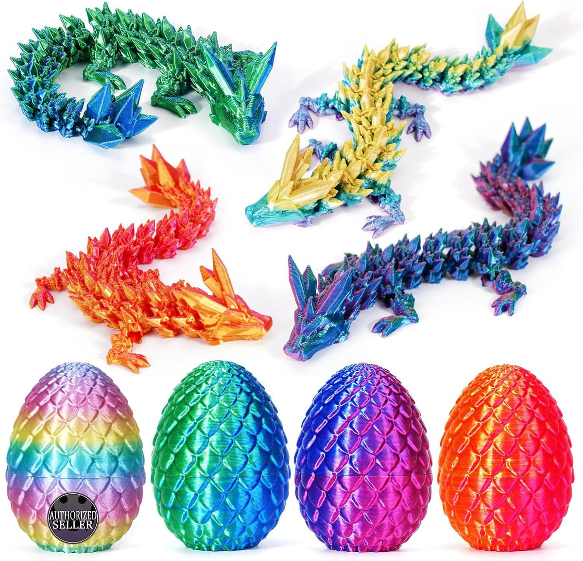 TBOLINE dragon egg 4-pack colorful shells for exciting Easter egg hunts