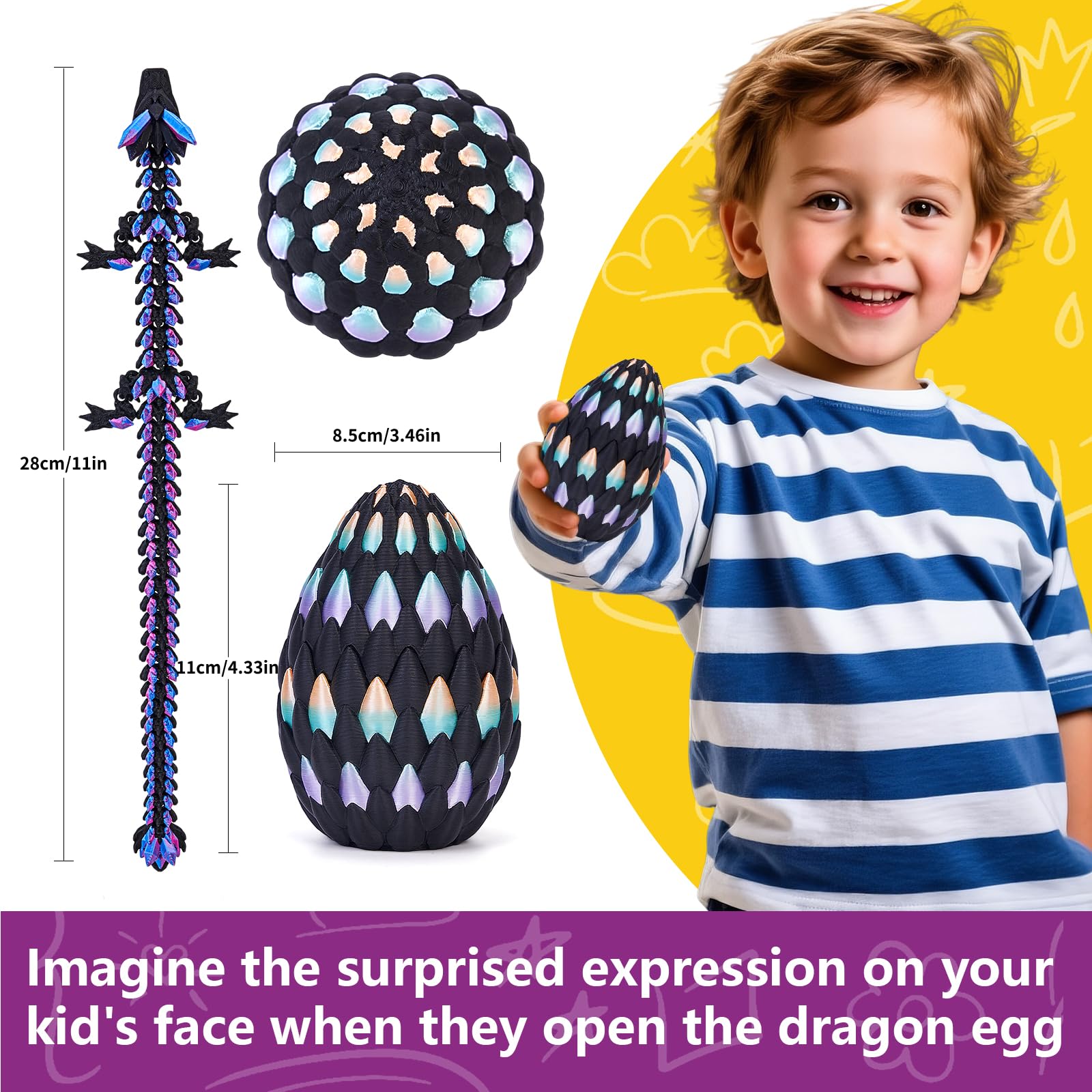TBOLINE dragon egg prefilled with toys offers a memorable Easter surprise.