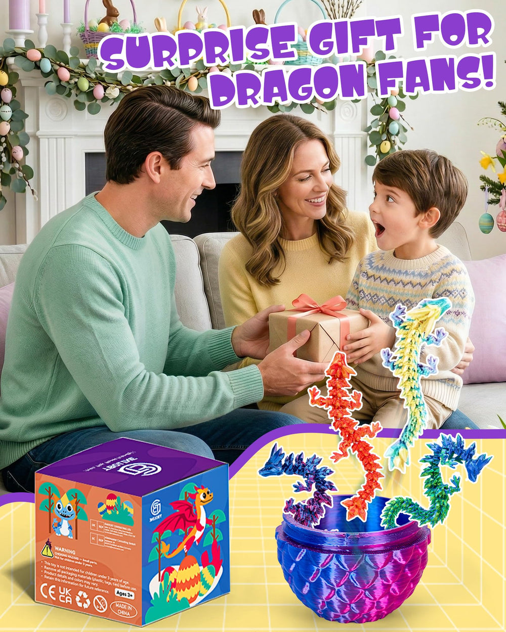 TBOLINE gift ready dragon eggs for stockings and party favors
