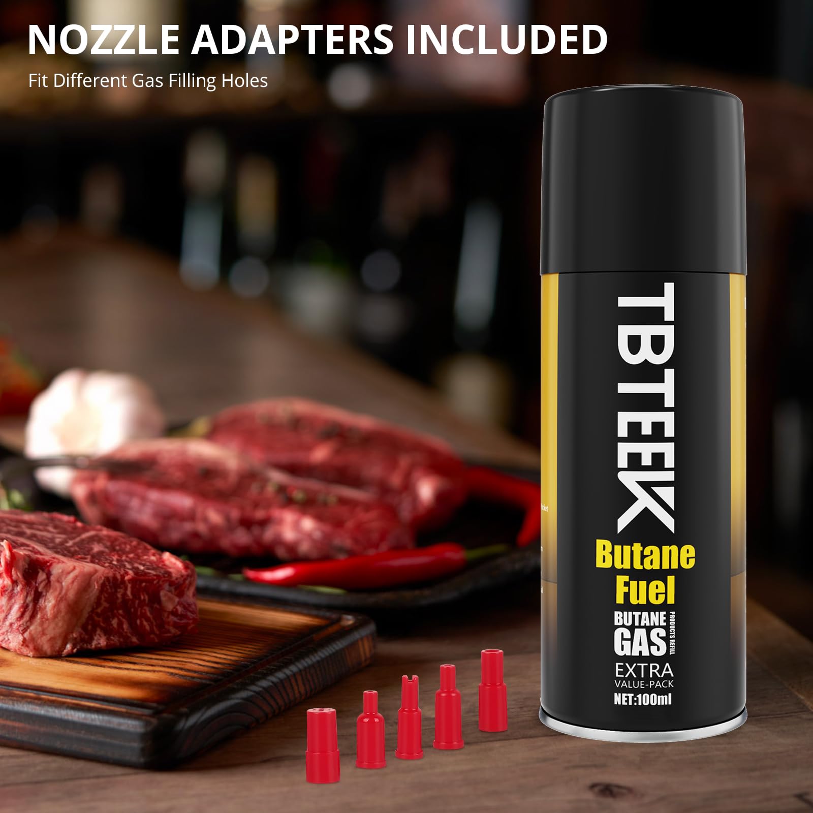 TBTeek travel pack of butane refill is compact and leak-proof.