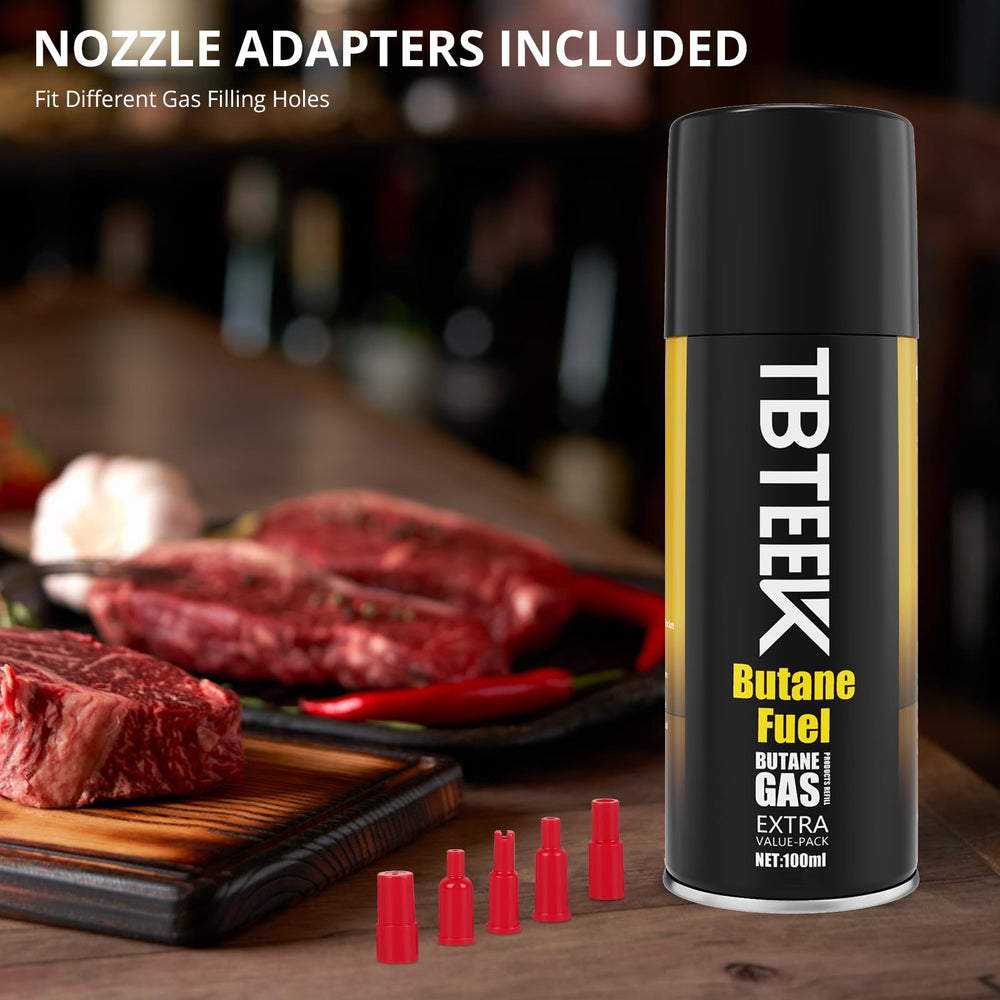 TBTeek travel pack of butane refill is compact and leak-proof.