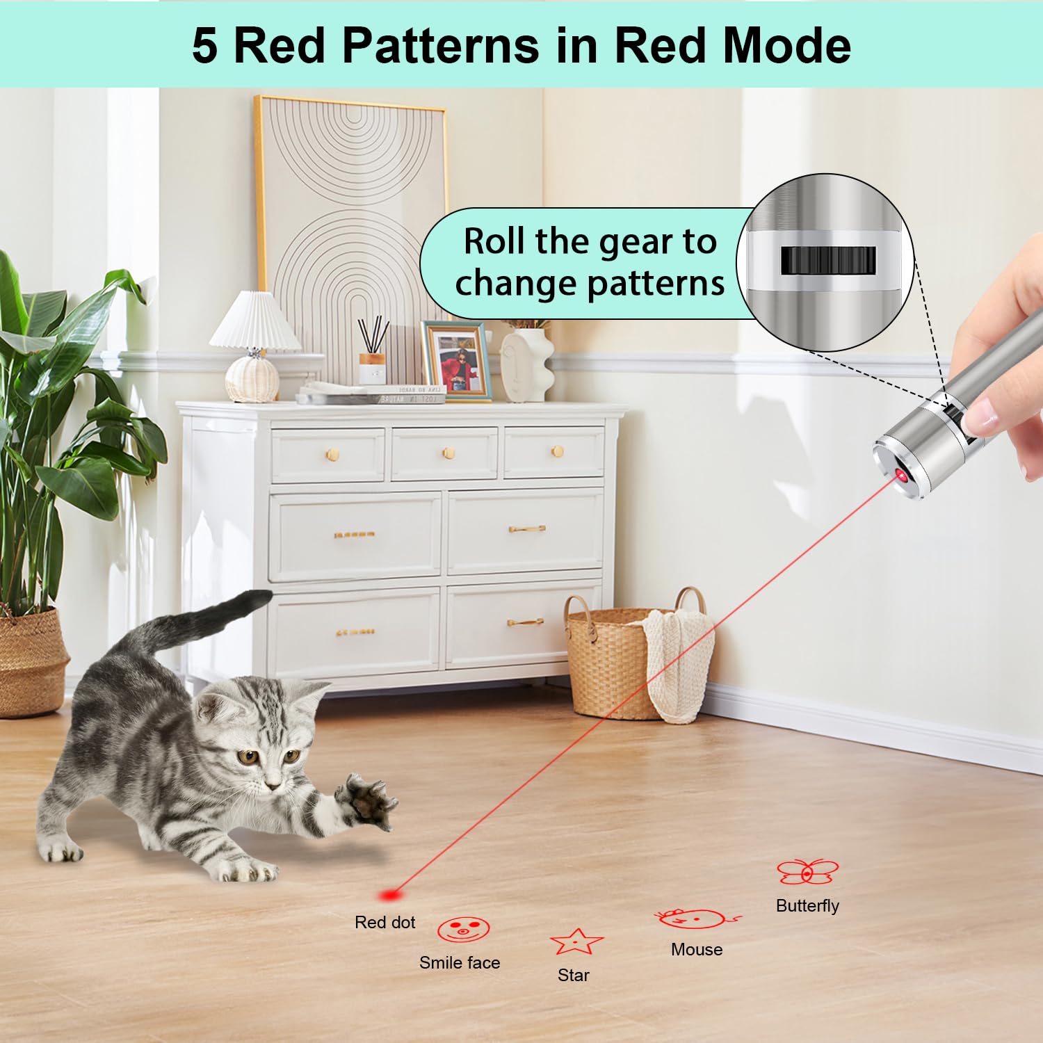TBTeek cat toy with portable clip for on-the-go fun