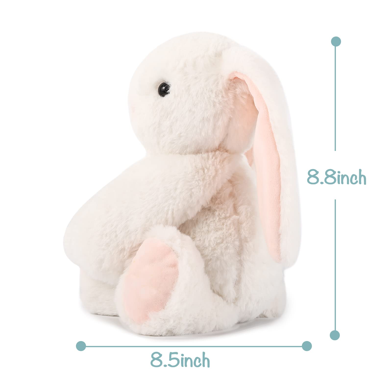 TCBunny plush material close-up shows durable, gentle fabric for kids.