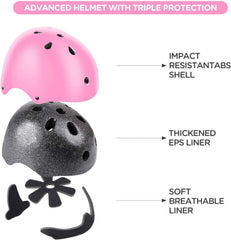 TCCVANAS kids helmet with ventilation holes keeps little ones cool during activities.