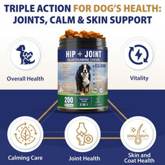 Tciika glucosamine chondroitin dog chews promotes cartilage health and joint comfort