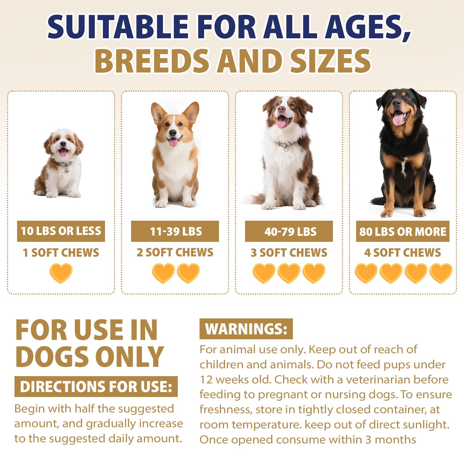 Tciika USA-made dog joint supplements premium quality for all breeds