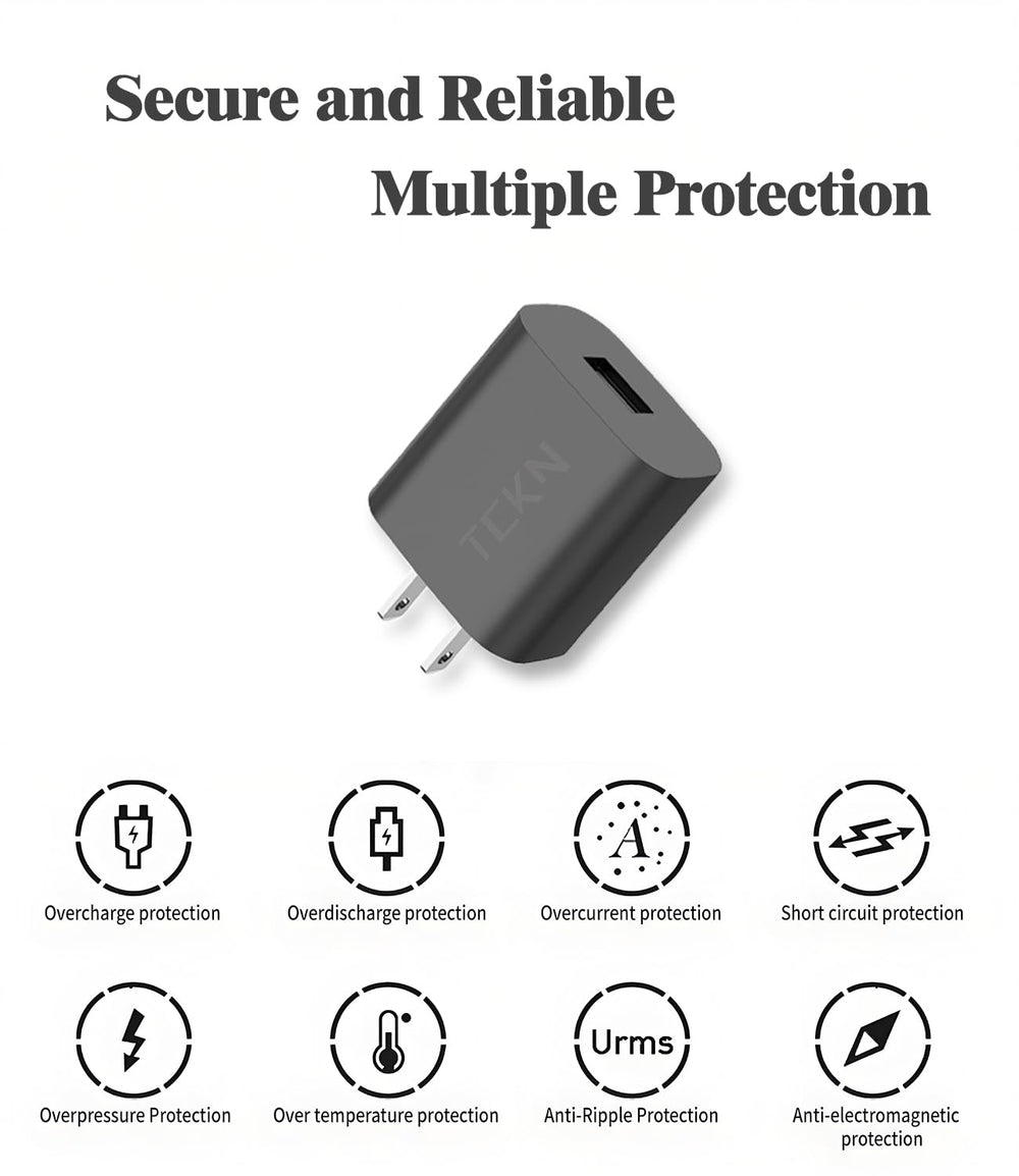 TCKN USB wall charger travel-ready lightweight for home or on-the-go use.