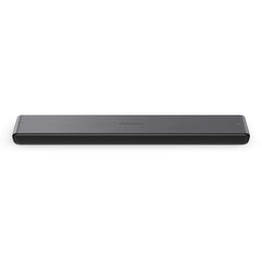 TCL S45H soundbar under TV shows slim, space-saving profile.