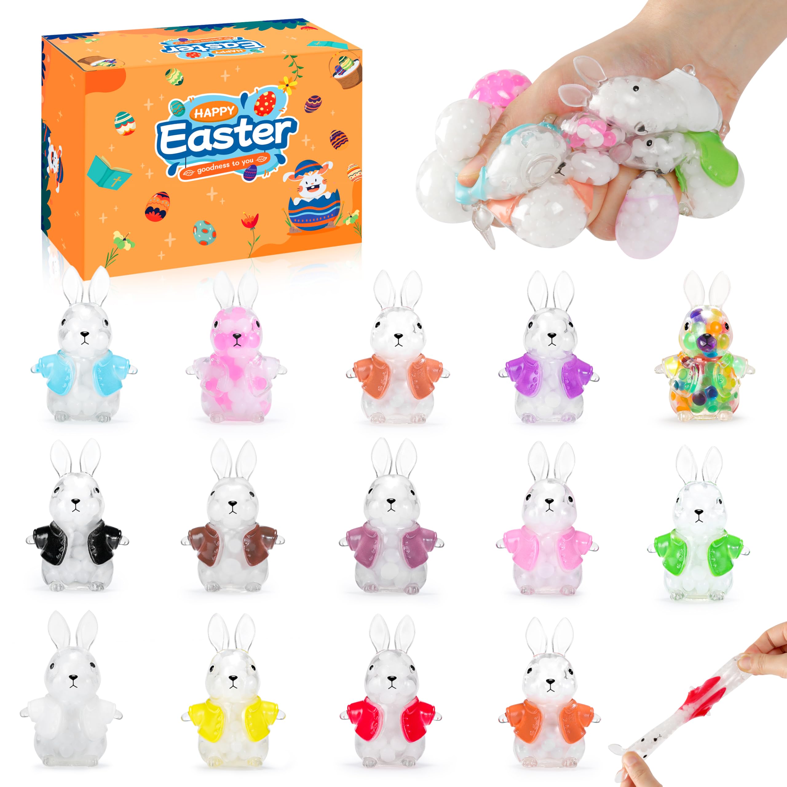 TCRDDQF Easter Bunny Squishy Toy for Easter baskets and calm play