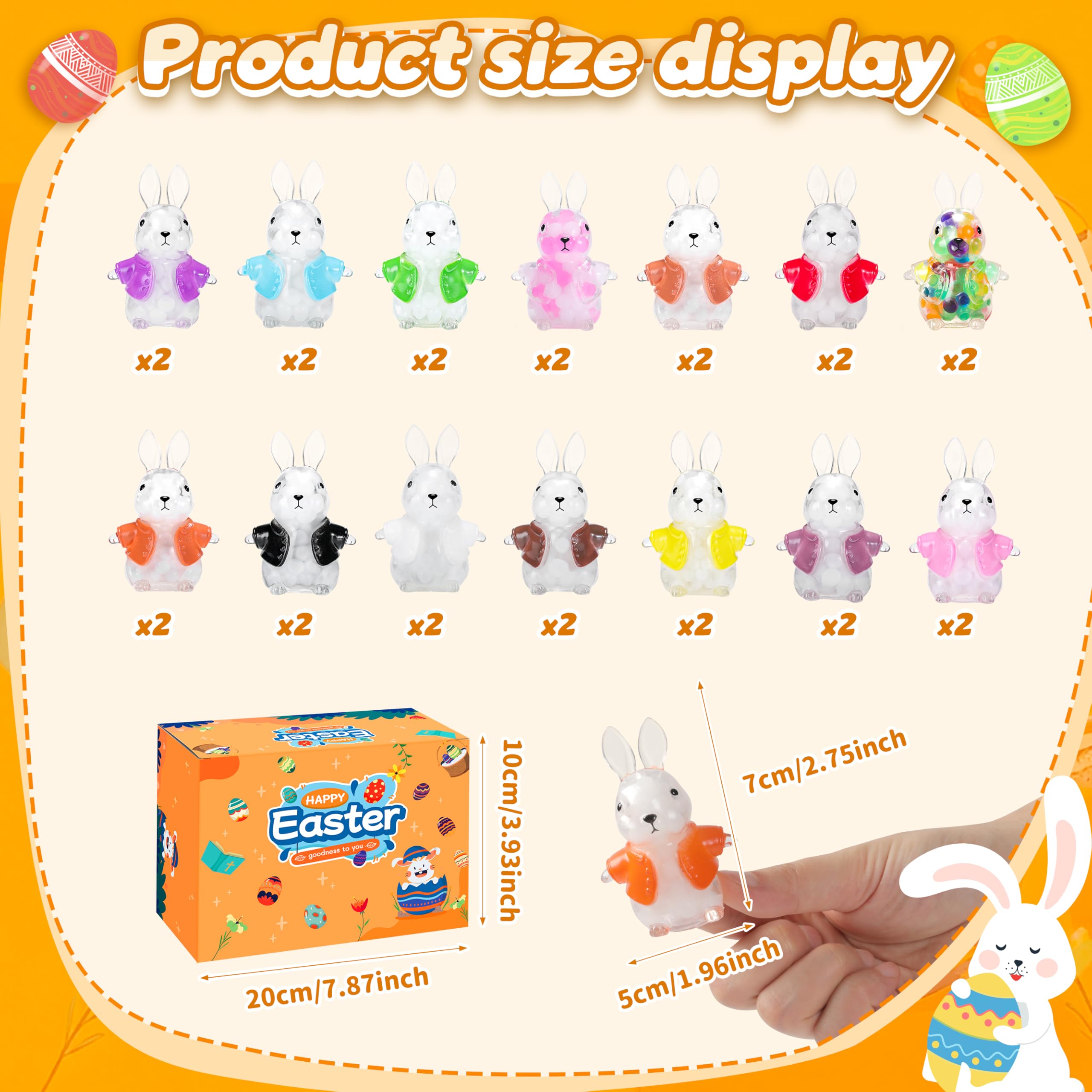 TCRDDQF Easter egg filler pack featuring colorful bunnies for baskets