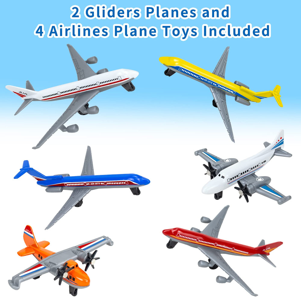 Tcvents glider airplane toy with durable metal construction